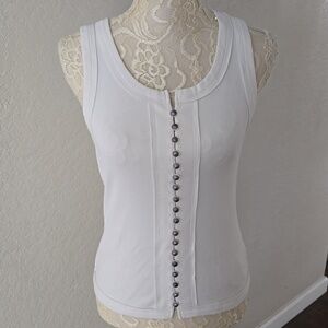 NEW Idyllwind By Miranda Lambert Button-Front Ribbed Tank